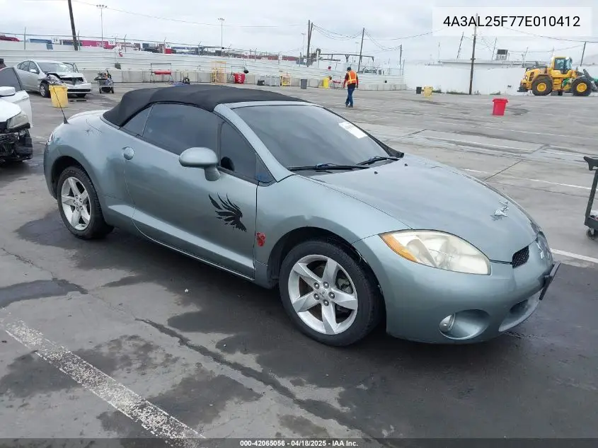 2007 Mitsubishi Eclipse Spyder Gs VIN: 4A3AL25F77E010412 Lot: 42065056