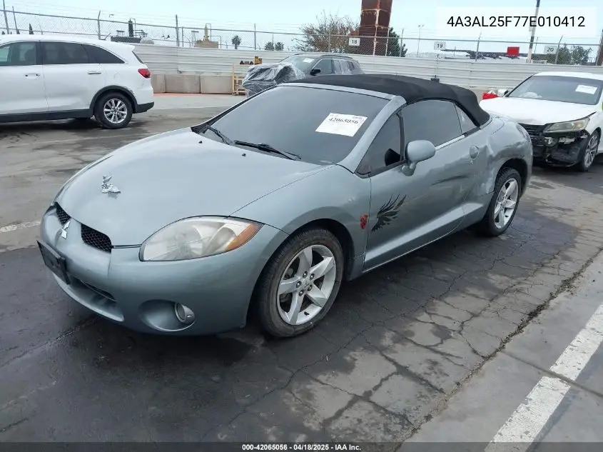 2007 Mitsubishi Eclipse Spyder Gs VIN: 4A3AL25F77E010412 Lot: 42065056