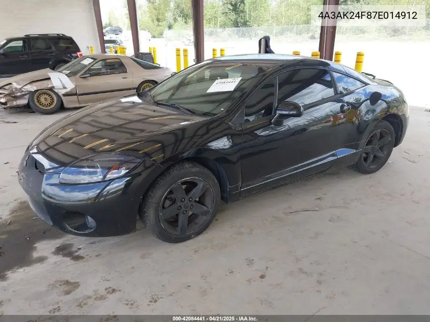 2007 Mitsubishi Eclipse Gs VIN: 4A3AK24F87E014912 Lot: 42084441