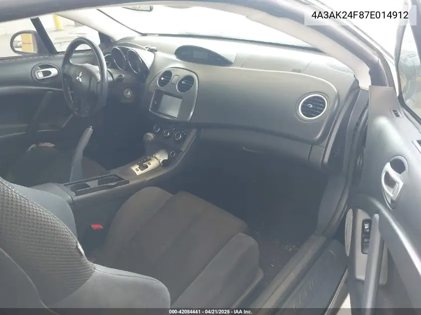 2007 Mitsubishi Eclipse Gs VIN: 4A3AK24F87E014912 Lot: 42084441