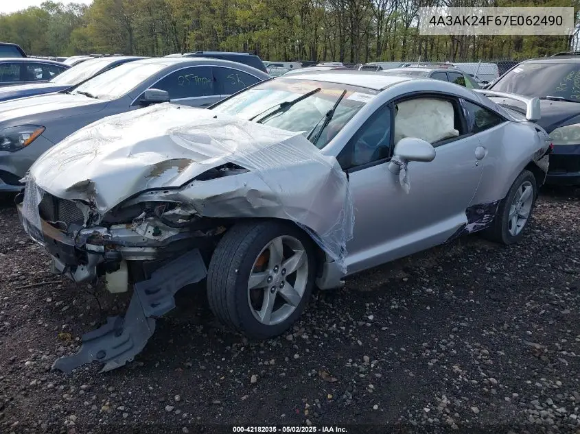 2007 Mitsubishi Eclipse Gs VIN: 4A3AK24F67E062490 Lot: 42182035