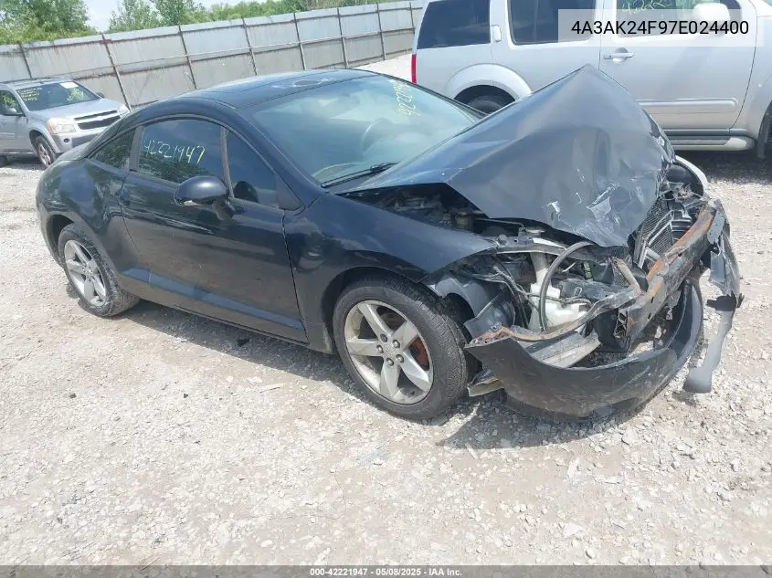 2007 Mitsubishi Eclipse Gs VIN: 4A3AK24F97E024400 Lot: 42221947