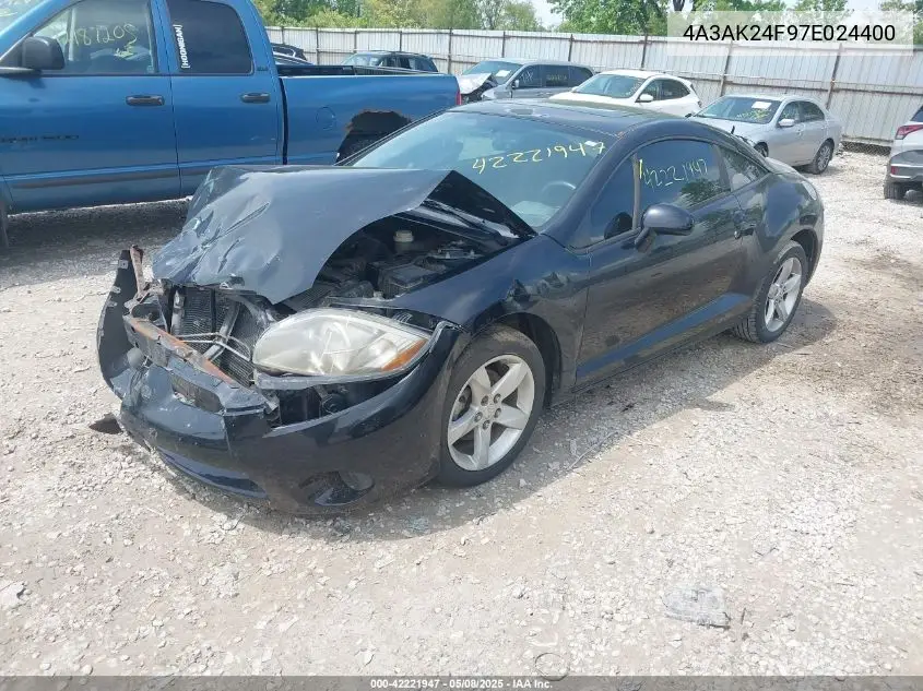 2007 Mitsubishi Eclipse Gs VIN: 4A3AK24F97E024400 Lot: 42221947