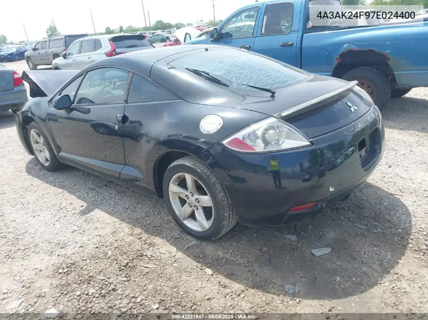 2007 Mitsubishi Eclipse Gs VIN: 4A3AK24F97E024400 Lot: 42221947
