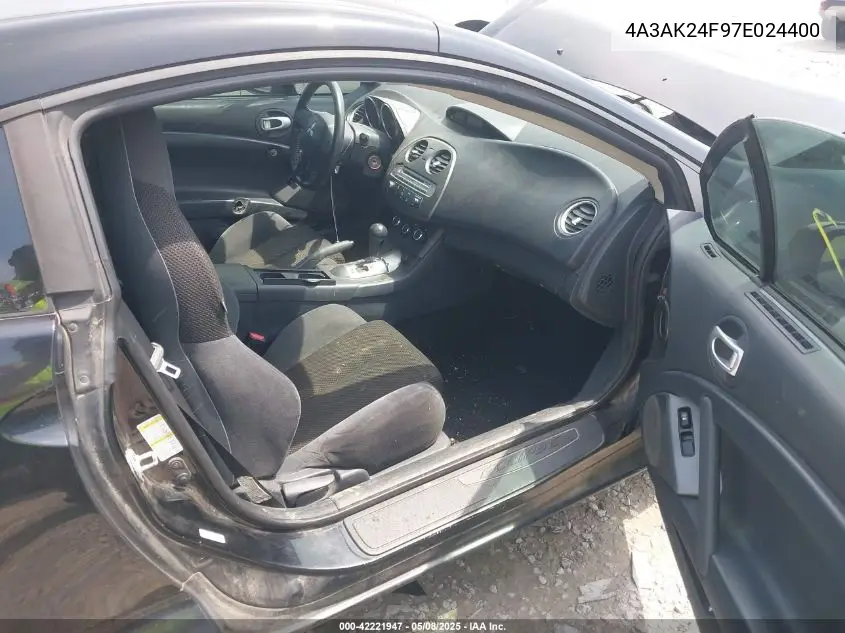 2007 Mitsubishi Eclipse Gs VIN: 4A3AK24F97E024400 Lot: 42221947