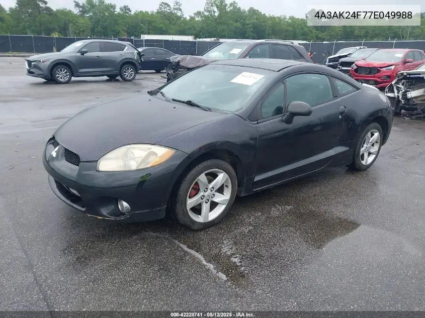 2007 Mitsubishi Eclipse Gs VIN: 4A3AK24F77E049988 Lot: 42228741