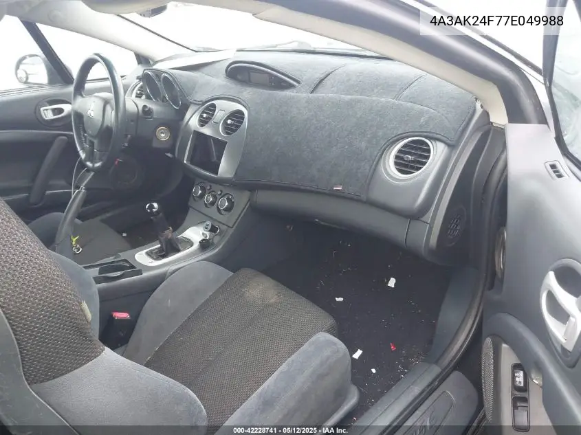 2007 Mitsubishi Eclipse Gs VIN: 4A3AK24F77E049988 Lot: 42228741