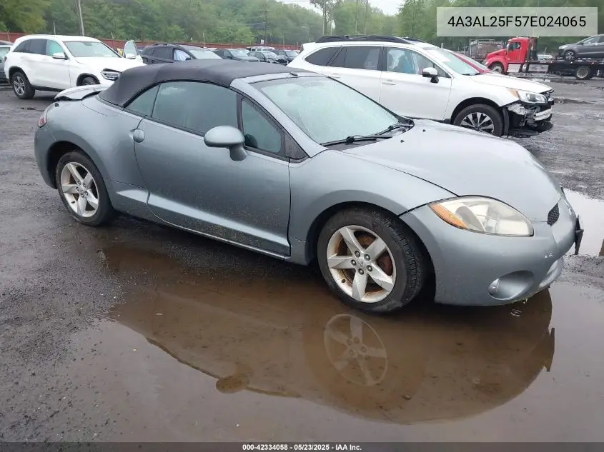 2007 Mitsubishi Eclipse Spyder Gs VIN: 4A3AL25F57E024065 Lot: 42334058