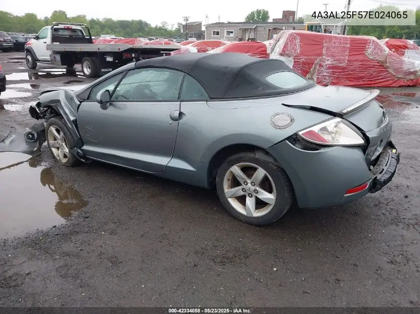 2007 Mitsubishi Eclipse Spyder Gs VIN: 4A3AL25F57E024065 Lot: 42334058