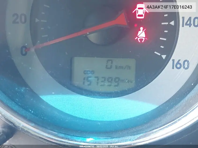 2007 Mitsubishi Eclipse Gs VIN: 4A3AK24F17E016243 Lot: 42396702
