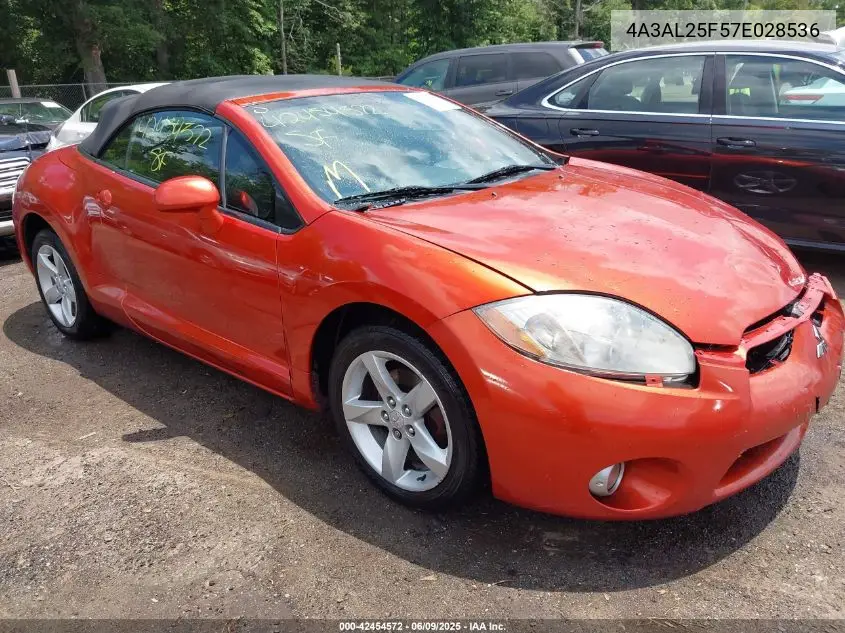 2007 Mitsubishi Eclipse Spyder Gs VIN: 4A3AL25F57E028536 Lot: 42454572