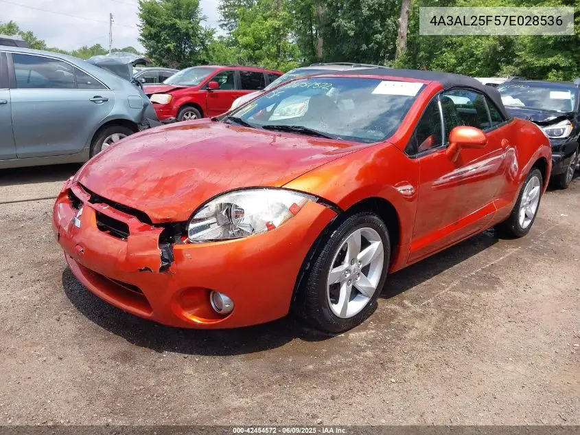 2007 Mitsubishi Eclipse Spyder Gs VIN: 4A3AL25F57E028536 Lot: 42454572