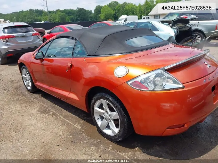2007 Mitsubishi Eclipse Spyder Gs VIN: 4A3AL25F57E028536 Lot: 42454572