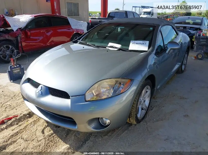 2007 Mitsubishi Eclipse Spyder Gt VIN: 4A3AL35T67E45907 Lot: 42469483