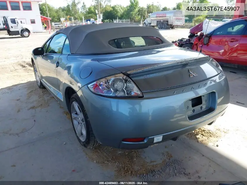 2007 Mitsubishi Eclipse Spyder Gt VIN: 4A3AL35T67E45907 Lot: 42469483