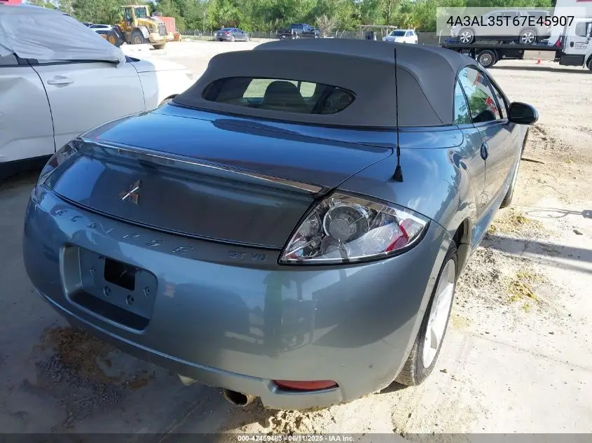 2007 Mitsubishi Eclipse Spyder Gt VIN: 4A3AL35T67E45907 Lot: 42469483