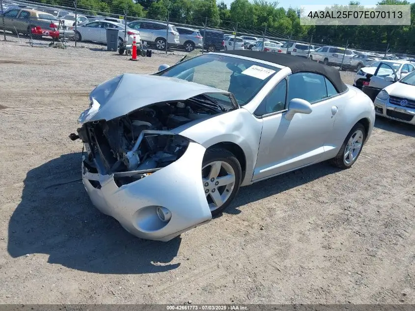 2007 Mitsubishi Eclipse Gs VIN: 4A3AL25F07E070113 Lot: 42661773