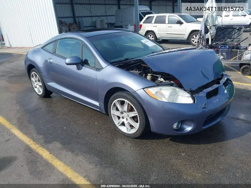 2008 Mitsubishi Eclipse Gt VIN: 4A3AK34T18E015770 Lot: 42090404