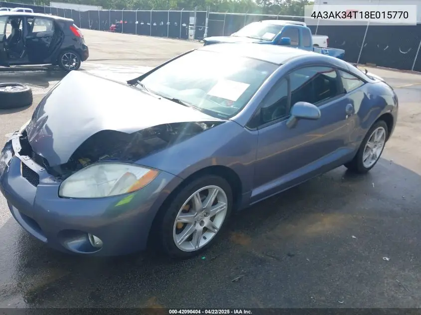 2008 Mitsubishi Eclipse Gt VIN: 4A3AK34T18E015770 Lot: 42090404
