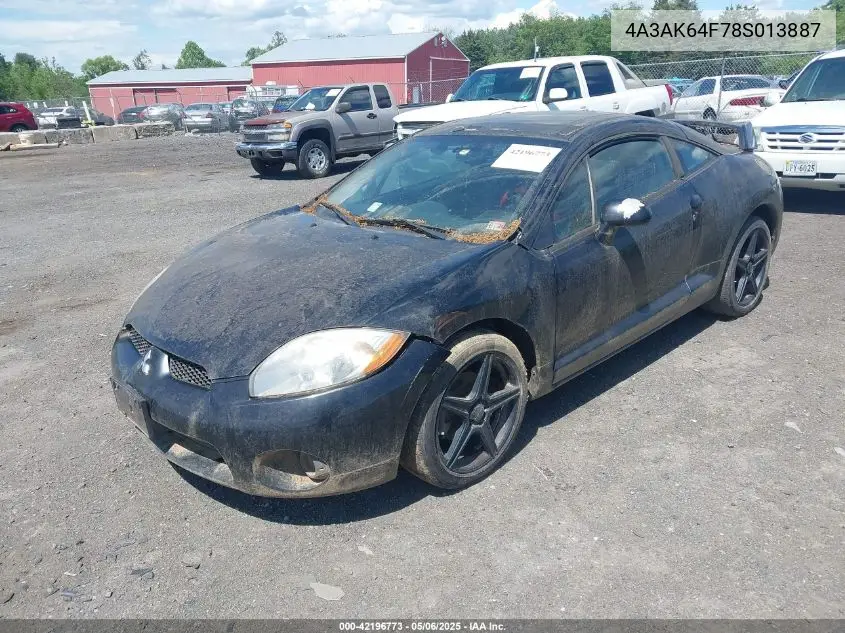 2008 Mitsubishi Eclipse Se VIN: 4A3AK64F78S013887 Lot: 42196773