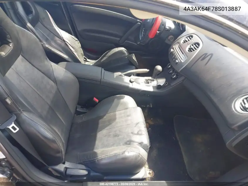 2008 Mitsubishi Eclipse Se VIN: 4A3AK64F78S013887 Lot: 42196773