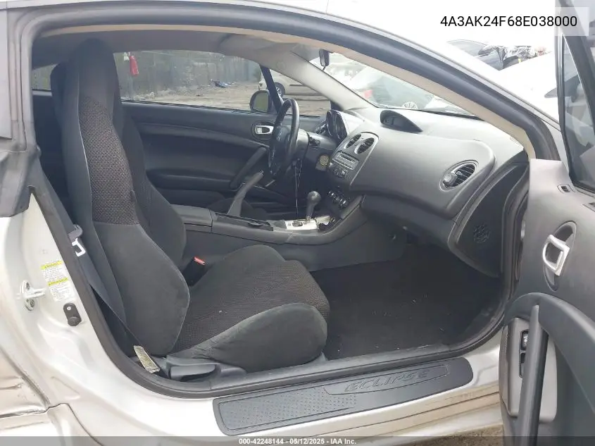 2008 Mitsubishi Eclipse Gs VIN: 4A3AK24F68E038000 Lot: 42248144