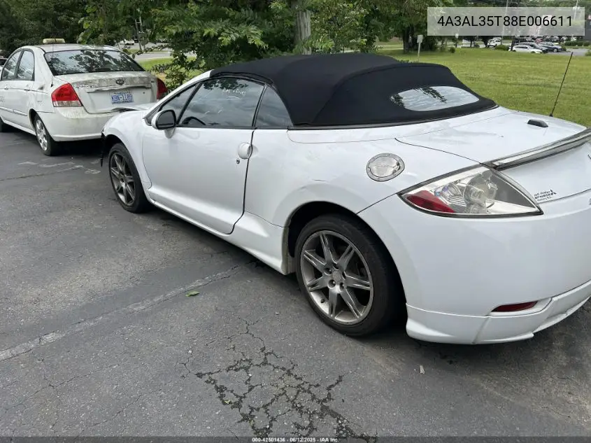 2008 Mitsubishi Eclipse VIN: 4A3AL35T88E006611 Lot: 42501436