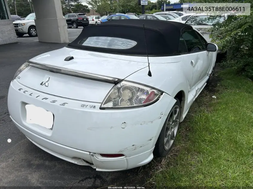 2008 Mitsubishi Eclipse VIN: 4A3AL35T88E006611 Lot: 42501436