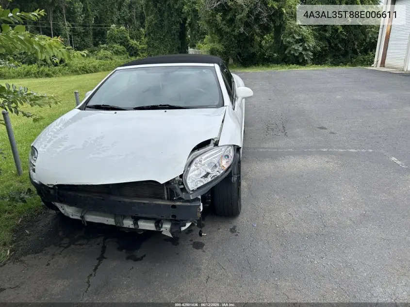 2008 Mitsubishi Eclipse VIN: 4A3AL35T88E006611 Lot: 42501436