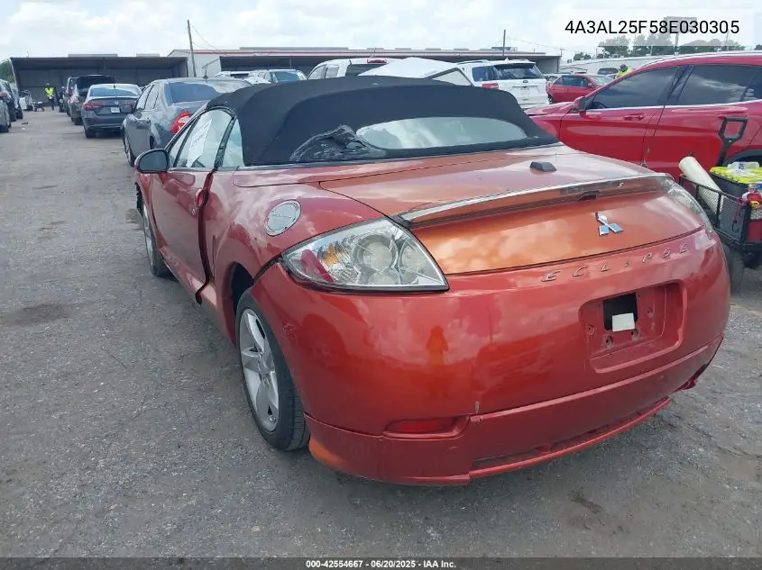 2008 Mitsubishi Eclipse Spyder Gs VIN: 4A3AL25F58E030305 Lot: 42554667