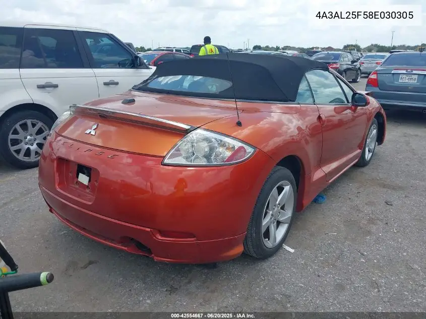 2008 Mitsubishi Eclipse Spyder Gs VIN: 4A3AL25F58E030305 Lot: 42554667