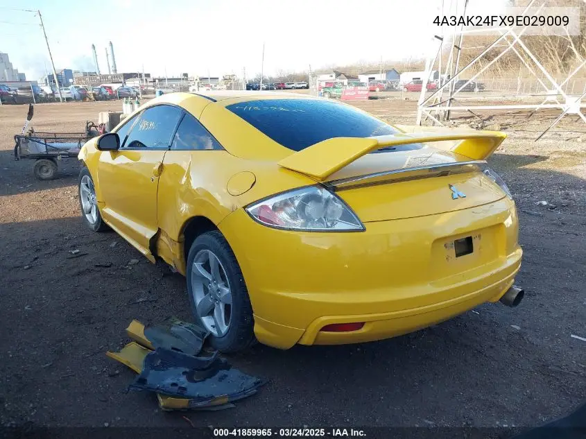 2009 Mitsubishi Eclipse Gs VIN: 4A3AK24FX9E029009 Lot: 41859965