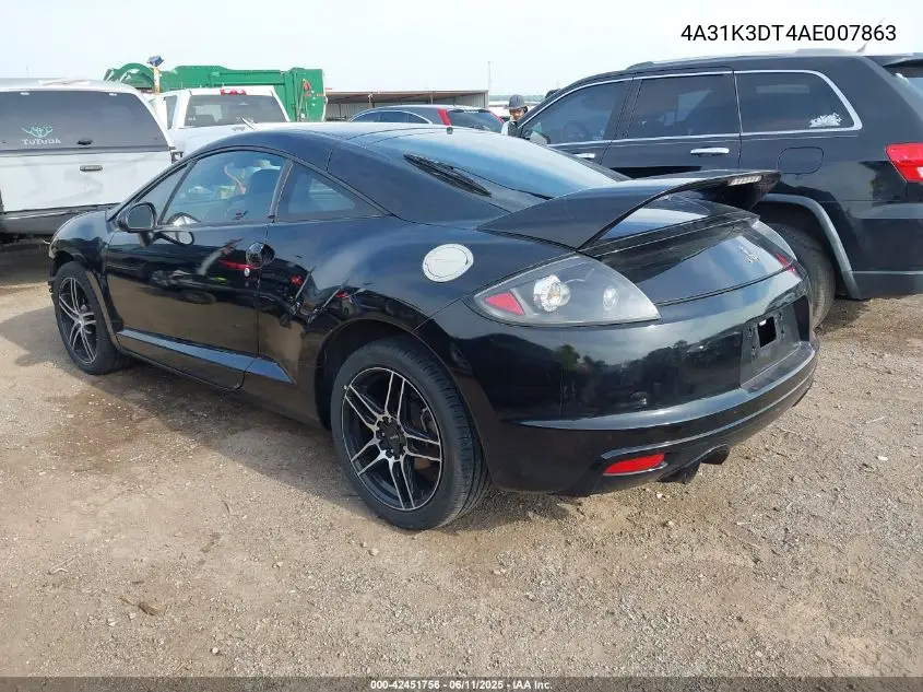 2010 Mitsubishi Eclipse Gt VIN: 4A31K3DT4AE007863 Lot: 42451756