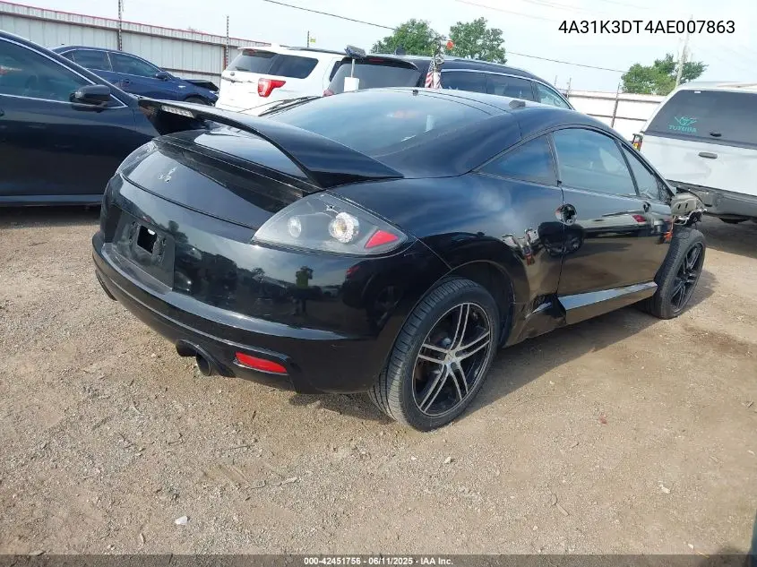 2010 Mitsubishi Eclipse Gt VIN: 4A31K3DT4AE007863 Lot: 42451756