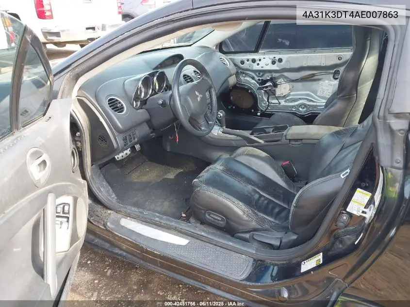 2010 Mitsubishi Eclipse Gt VIN: 4A31K3DT4AE007863 Lot: 42451756