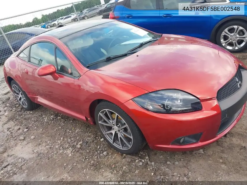 2011 Mitsubishi Eclipse Gs/Gs Sport VIN: 4A31K5DF5BE002548 Lot: 42260814
