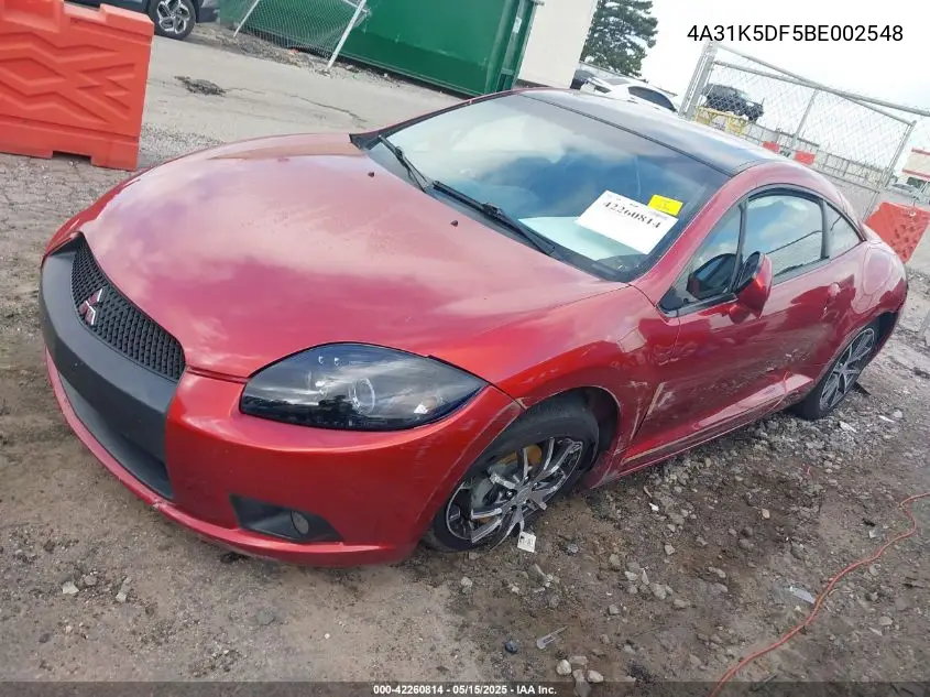 2011 Mitsubishi Eclipse Gs/Gs Sport VIN: 4A31K5DF5BE002548 Lot: 42260814