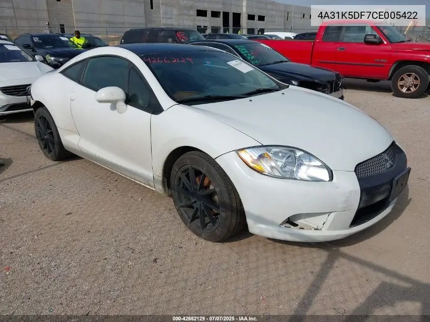 2012 Mitsubishi Eclipse Gs/Gs Sport/Se VIN: 4A31K5DF7CE005422 Lot: 42662129