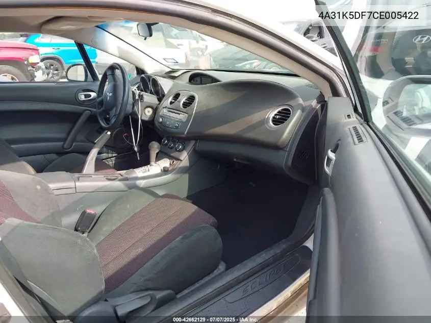 2012 Mitsubishi Eclipse Gs/Gs Sport/Se VIN: 4A31K5DF7CE005422 Lot: 42662129