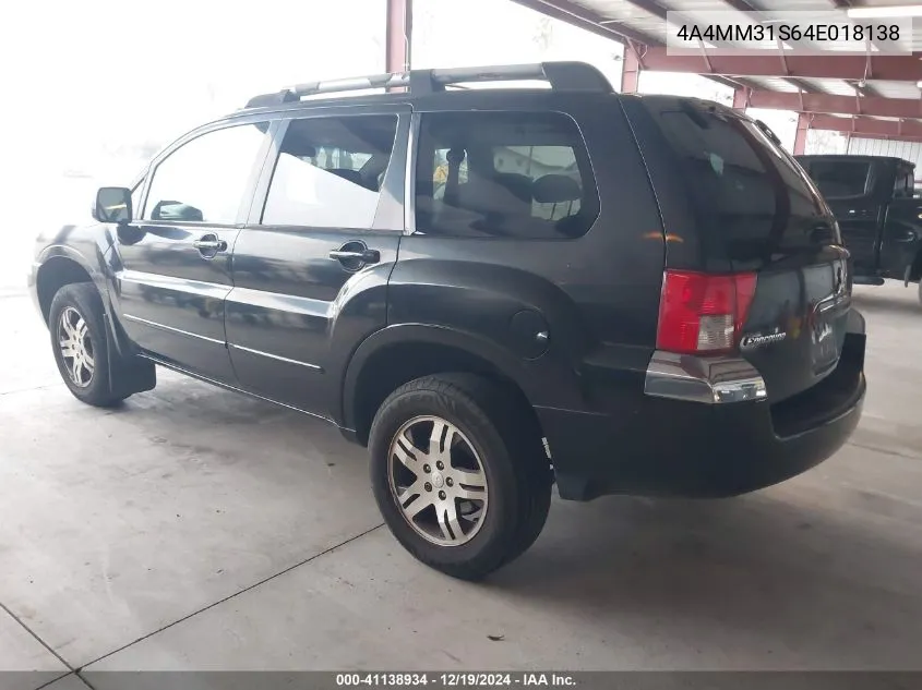 2004 Mitsubishi Endeavor Xls VIN: 4A4MM31S64E018138 Lot: 41138934