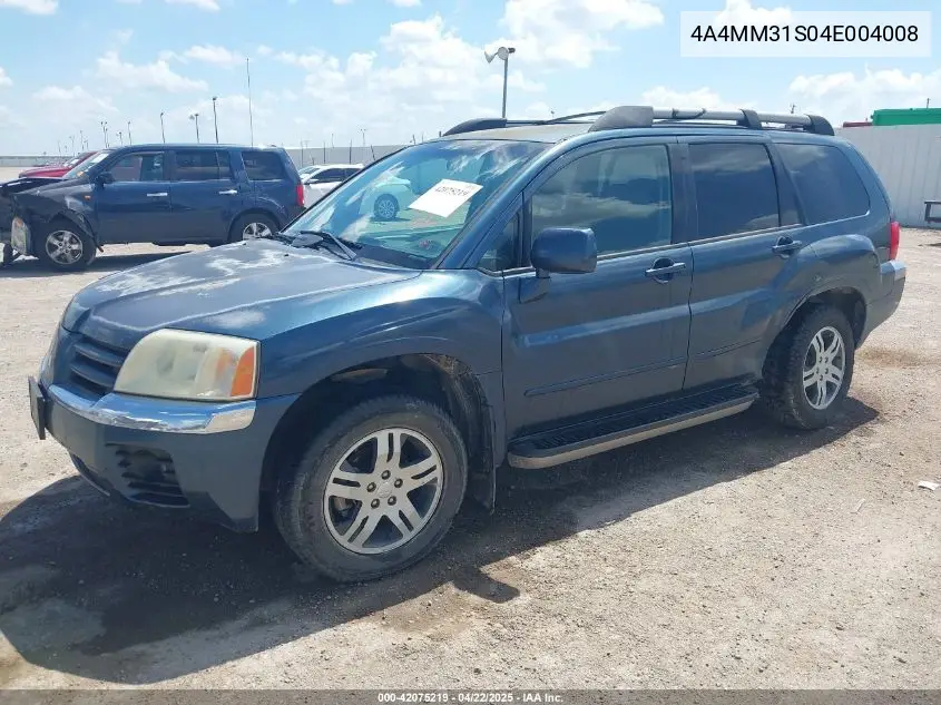 2004 Mitsubishi Endeavor Xls VIN: 4A4MM31S04E004008 Lot: 42075219