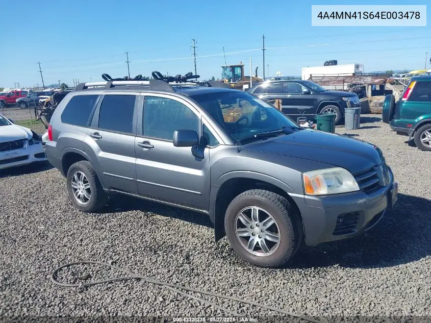 2004 Mitsubishi Endeavor Limited VIN: 4A4MN41S64E003478 Lot: 42328235