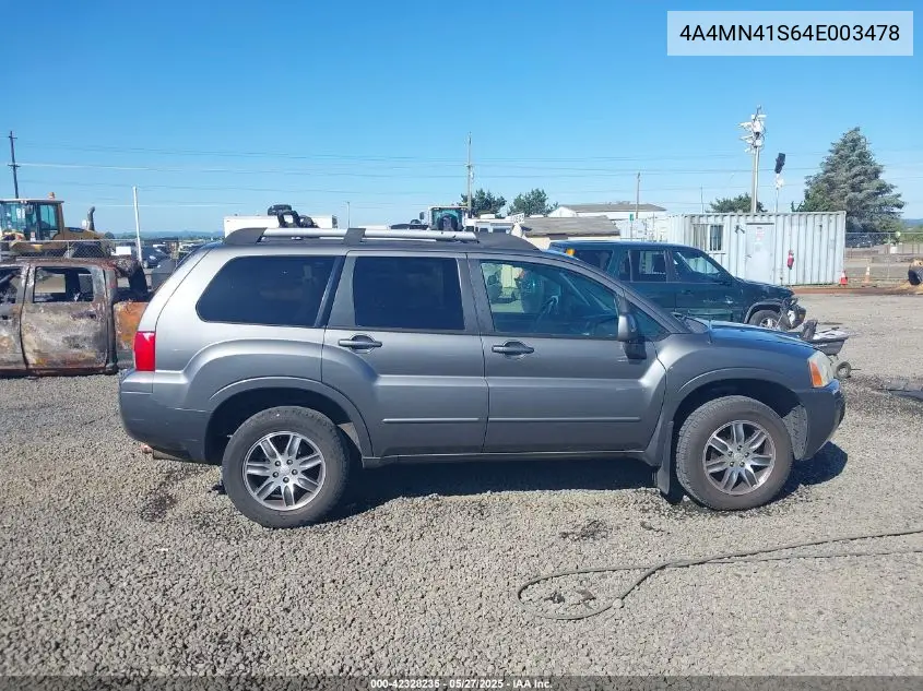 2004 Mitsubishi Endeavor Limited VIN: 4A4MN41S64E003478 Lot: 42328235