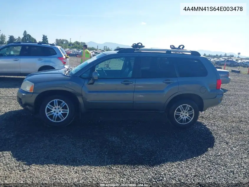 2004 Mitsubishi Endeavor Limited VIN: 4A4MN41S64E003478 Lot: 42328235