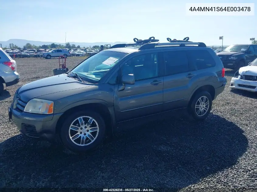 2004 Mitsubishi Endeavor Limited VIN: 4A4MN41S64E003478 Lot: 42328235