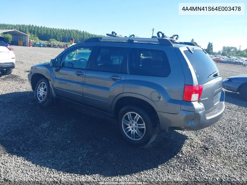 2004 Mitsubishi Endeavor Limited VIN: 4A4MN41S64E003478 Lot: 42328235