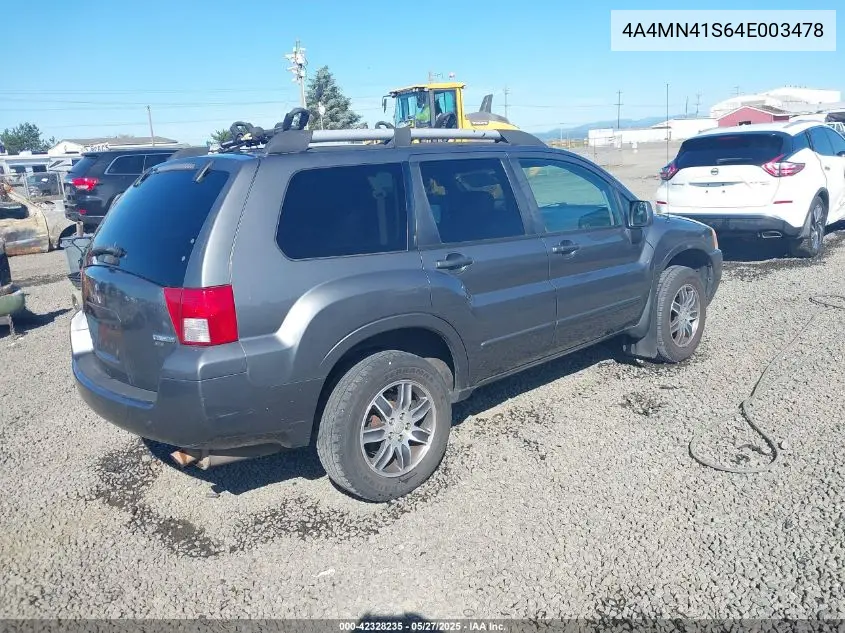 2004 Mitsubishi Endeavor Limited VIN: 4A4MN41S64E003478 Lot: 42328235