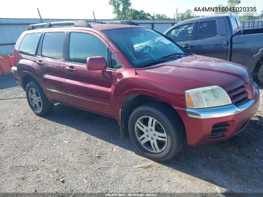 2004 Mitsubishi Endeavor Xls VIN: 4A4MN31S04E020335 Lot: 42516641