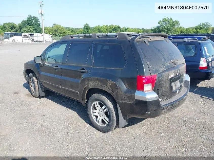 2004 Mitsubishi Endeavor Xls VIN: 4A4MN31S04E007570 Lot: 42560025