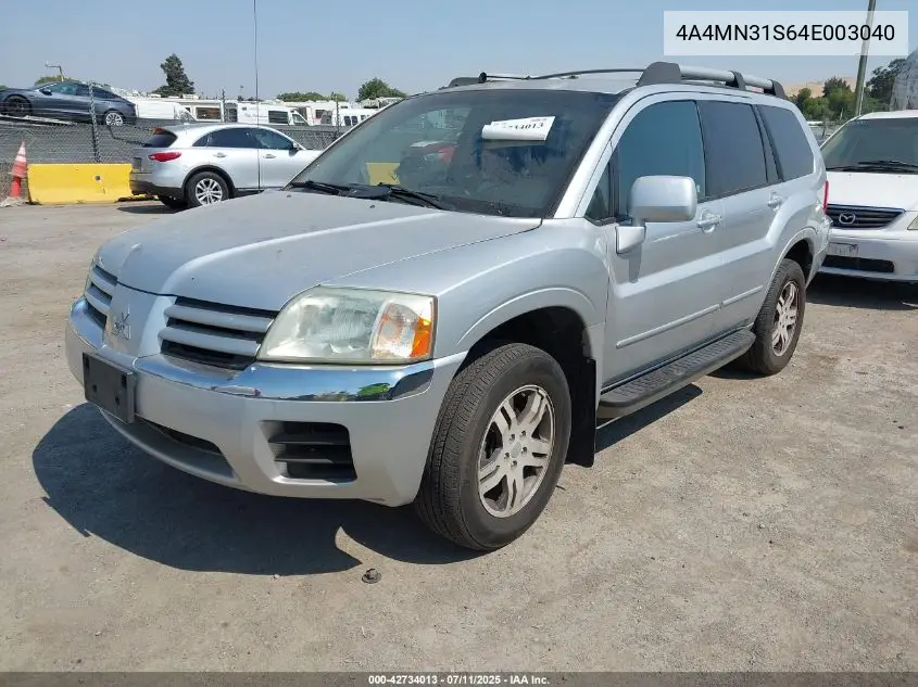 2004 Mitsubishi Endeavor Xls VIN: 4A4MN31S64E003040 Lot: 42734013
